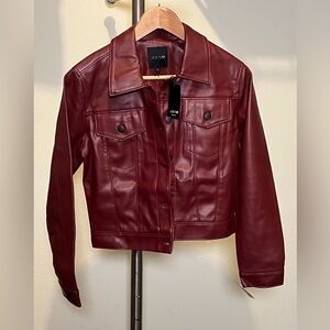 NWT Joe’s Burgundy Red Faux Leather Jacket
